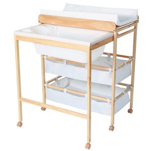 2-in-1 Wickelkommode / Wickeltisch und Babybadewanne