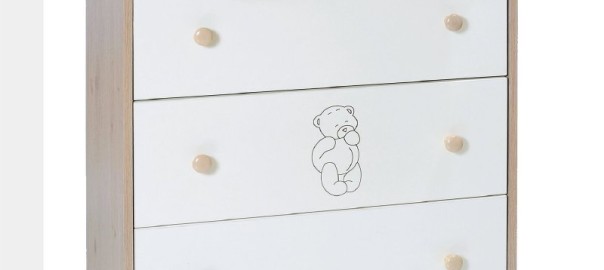 Baby Wickelkommode "Bär" mit Wickelaufsatz