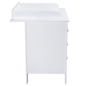 Wickelkommode / Wickeltisch in weiß mit 3 geräumigen Schubladen